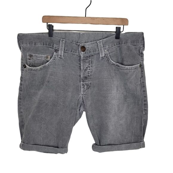 True Religion men's Geno Cut-Off gray denim shorts size 40 - Picture 1 of 11